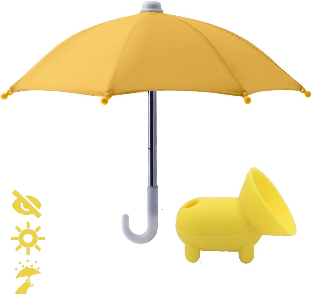 Phone Anti-Glare Sun Blocker Umbrella with Suction Cup Phone Stand